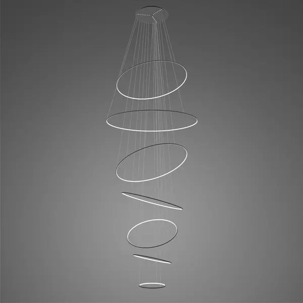 Altavola Design Ledowe Okręgi lampa wisząca ściemnialna 245W LED czarny LA087/P_150_in_3k_black_dimm