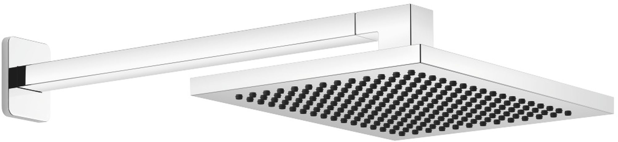 Dornbracht Lulu deszczownica 30x24 cm prostokątna z ramieniem ściennym chrom 28786710-00