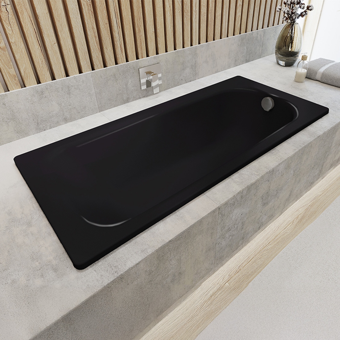 Kaldewei Saniform Plus wanna prostokątna 160x70 cm model 362-1 z powierzchnią uszlachetnioną czarny 111700013701