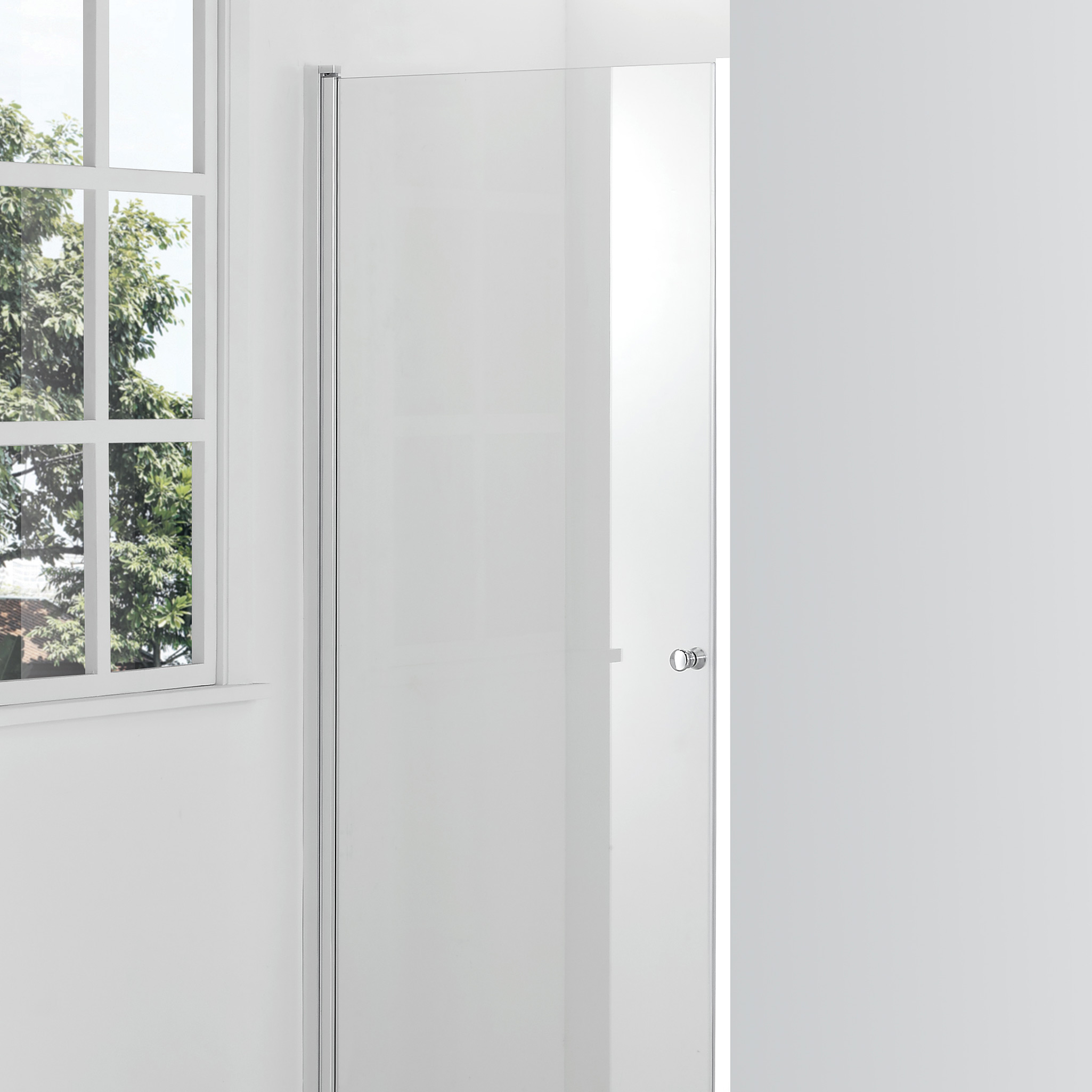 Hagser Gabi drzwi prysznicowe 80 cm jednoczęściowe uchylne chrom błyszczący/szkło przezroczyste HGR11000021 - Wysyłka w 24h