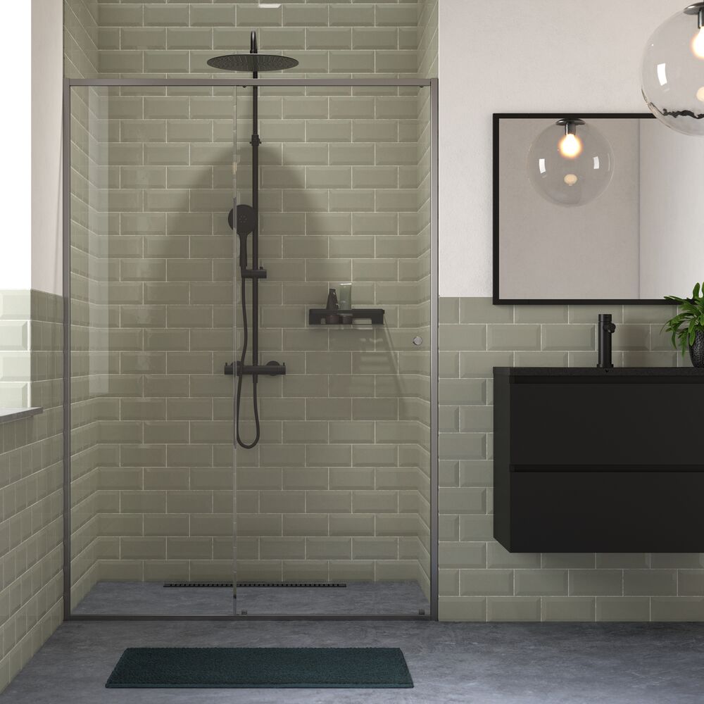 Sealskin Contour drzwi prysznicowe 120 cm rozsuwane mat/szkło przezroczyste CD121206145100