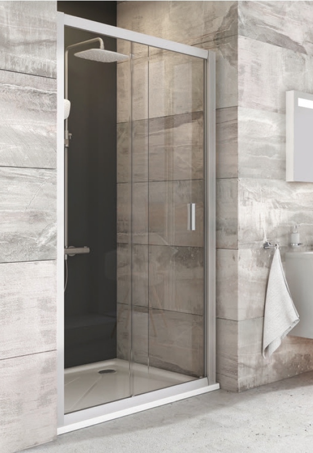 Ravak Blix BLDP2-100 drzwi prysznicowe 100 cm przesuwne biały/szkło przezroczyste 0PVA0100Z1