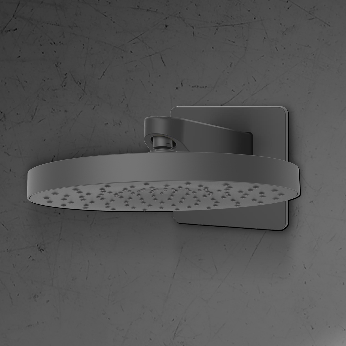 Ksuro 01 deszczownica z uchwytem ściennym czarny mat 17014030 - Wysyłka w 24h