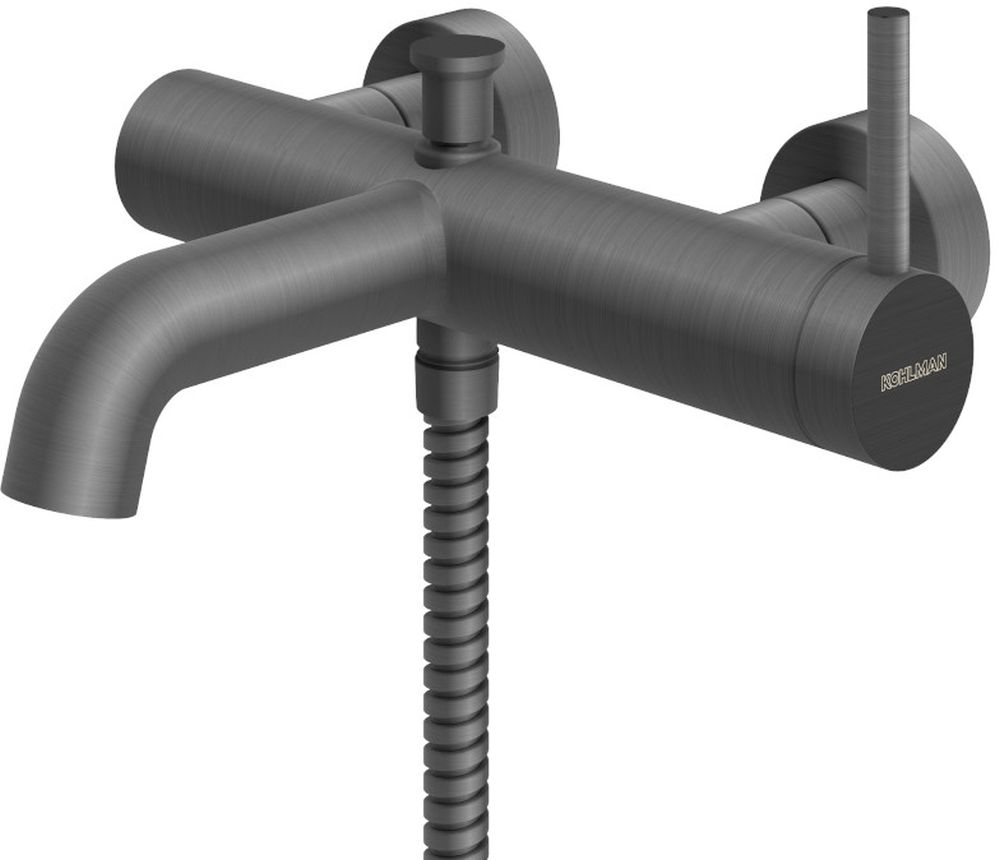 Kohlman Axel Gray bateria wannowo-prysznicowa ścienna grafit szczotkowany QW110AG