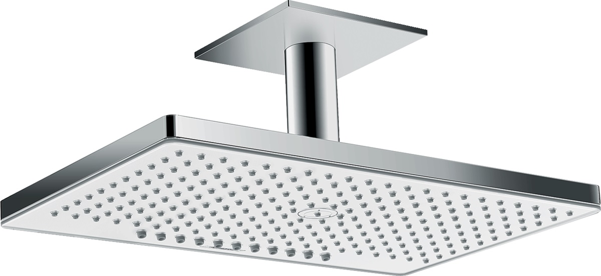 Hansgrohe Rainmaker Select deszczownica 46,6x30 cm z ramieniem sufitowym biały/chrom 24004400