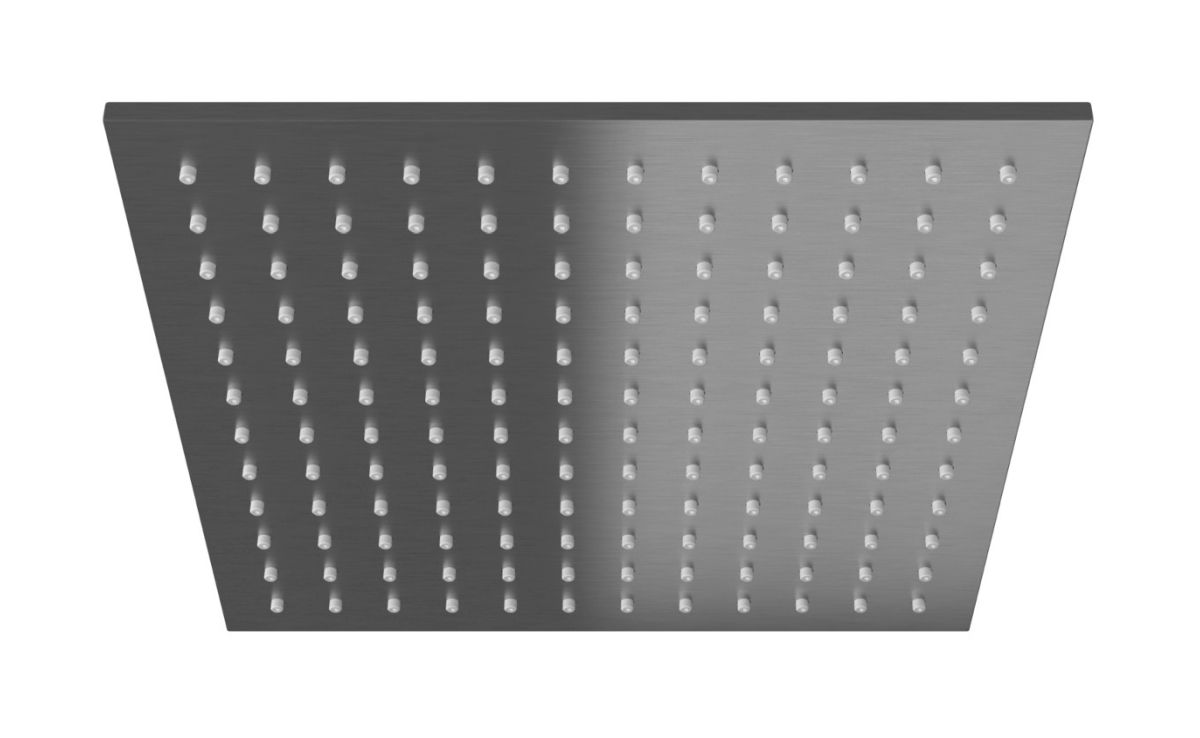 Kohlman Experience Gray deszczownica 30 cm kwadratowa szczotkowany grafit Q30EG