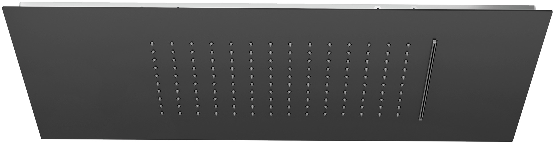 Kludi Asana deszczownica 60x30 cm prostokątna czarny mat 6945039-00