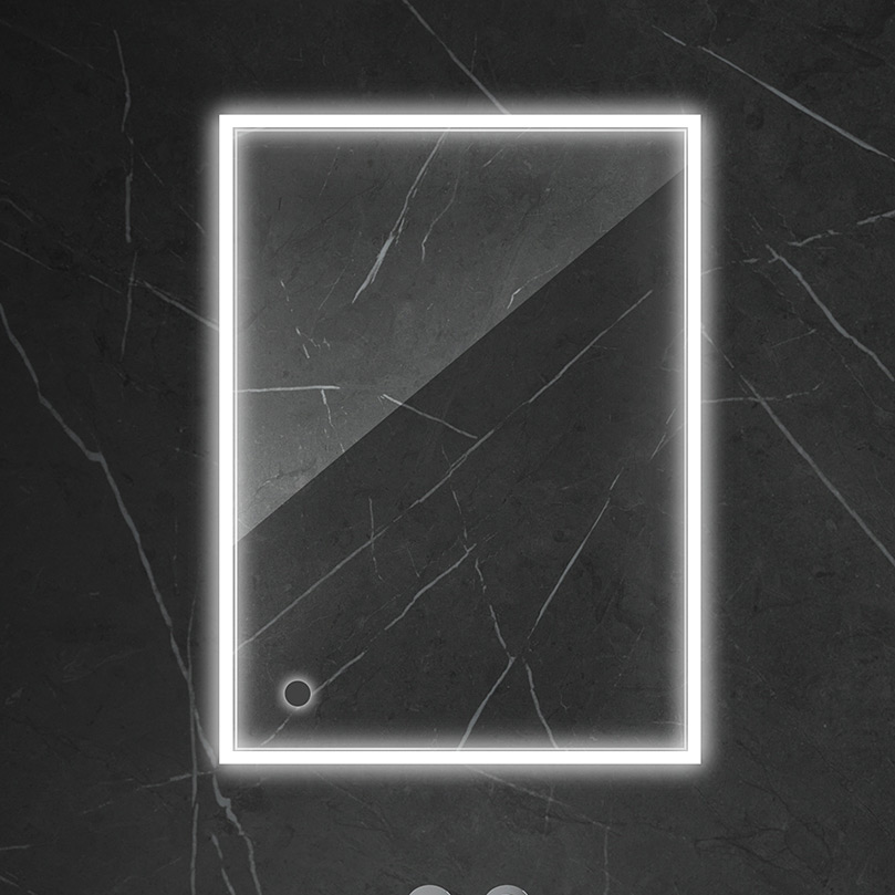 Oltens Nordlis lustro 60x80 cm prostokątne z oświetleniem z przodu z matą grzewczą 64105000 - Wysyłka w 24h