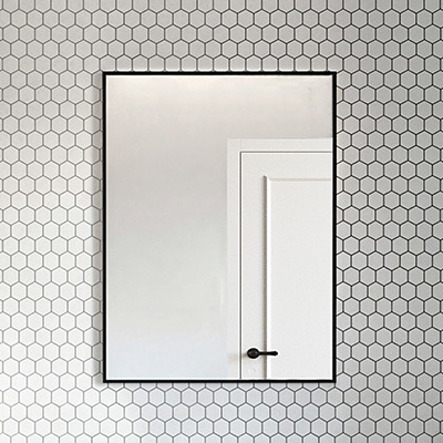 Oltens Nordlis lustro 60x80 cm prostokątne z oświetleniem od tyłu z matą grzewczą czarny 64115300 - Wysyłka w 24h