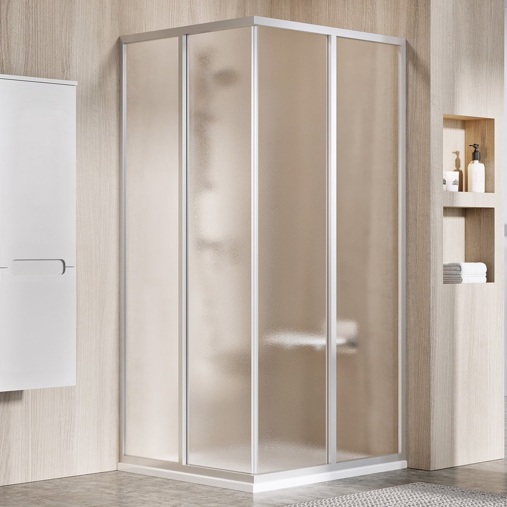 Ravak Supernova SRV2-75 S drzwi prysznicowe 75 cm przesuwne częściowe 1/2 satyna/szkło grape 14V30UO2ZG