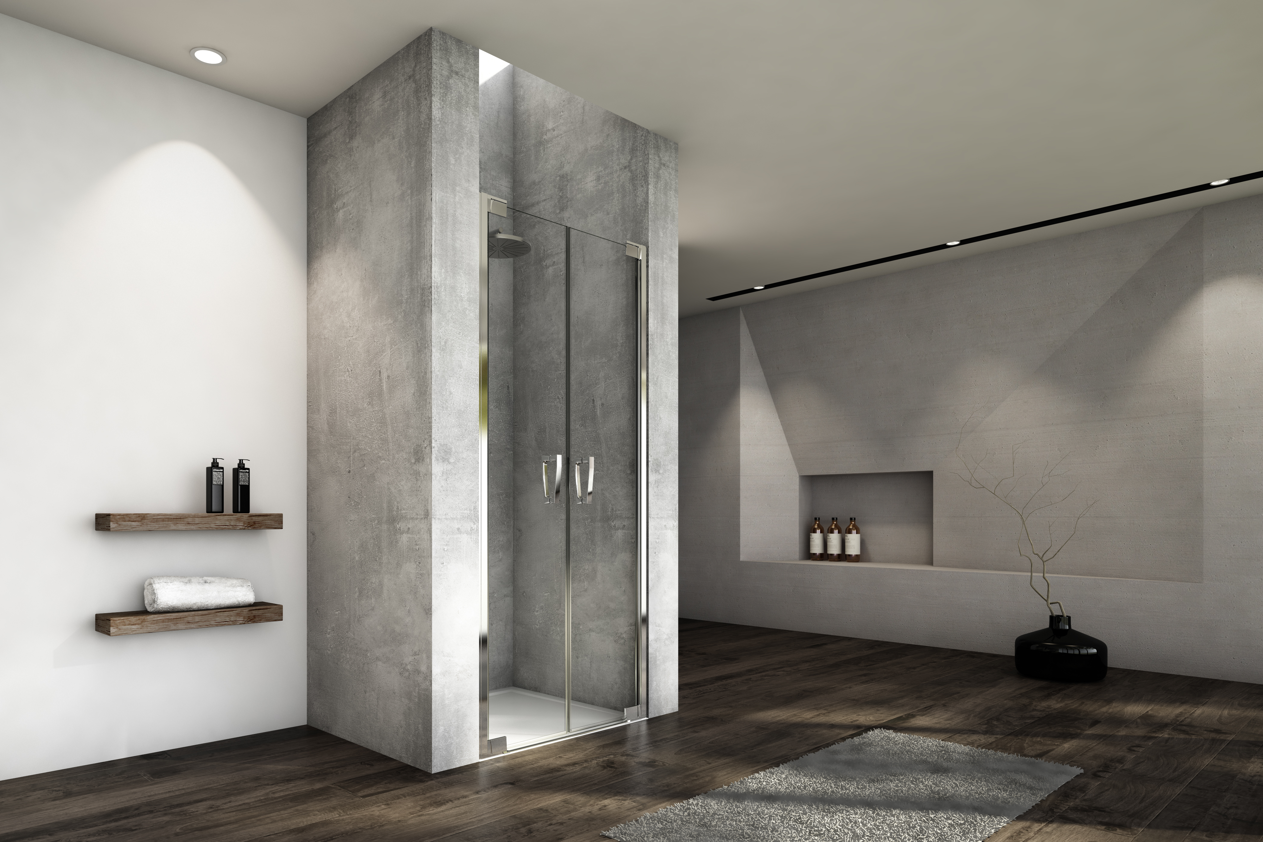 Ronal Cadura drzwi prysznicowe 90 cm chrom/szkło przezroczyste CA2C0905007