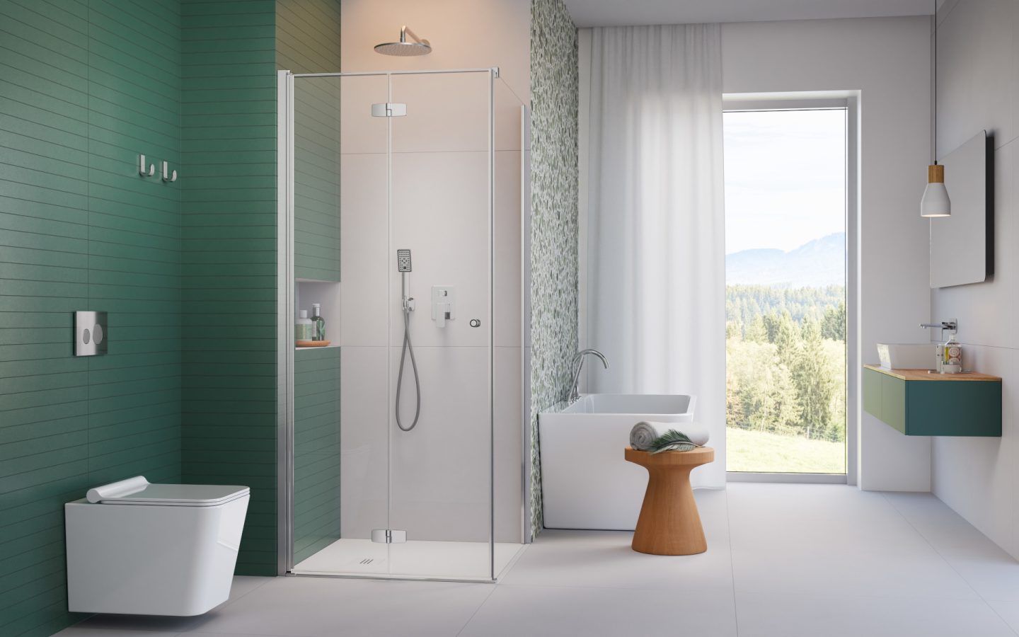 Radaway Fuenta Chrome KDJ B drzwi prysznicowe 90 cm uchylne chrom połysk/szkło przezroczyste 1384082-01-01L - Wysyłka w 24h