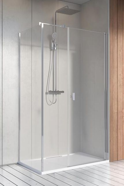 Radaway Nes 8 KDS I ścianka prysznicowa 50,3 cm chrom/szkło przezroczyste 10073114-01-01