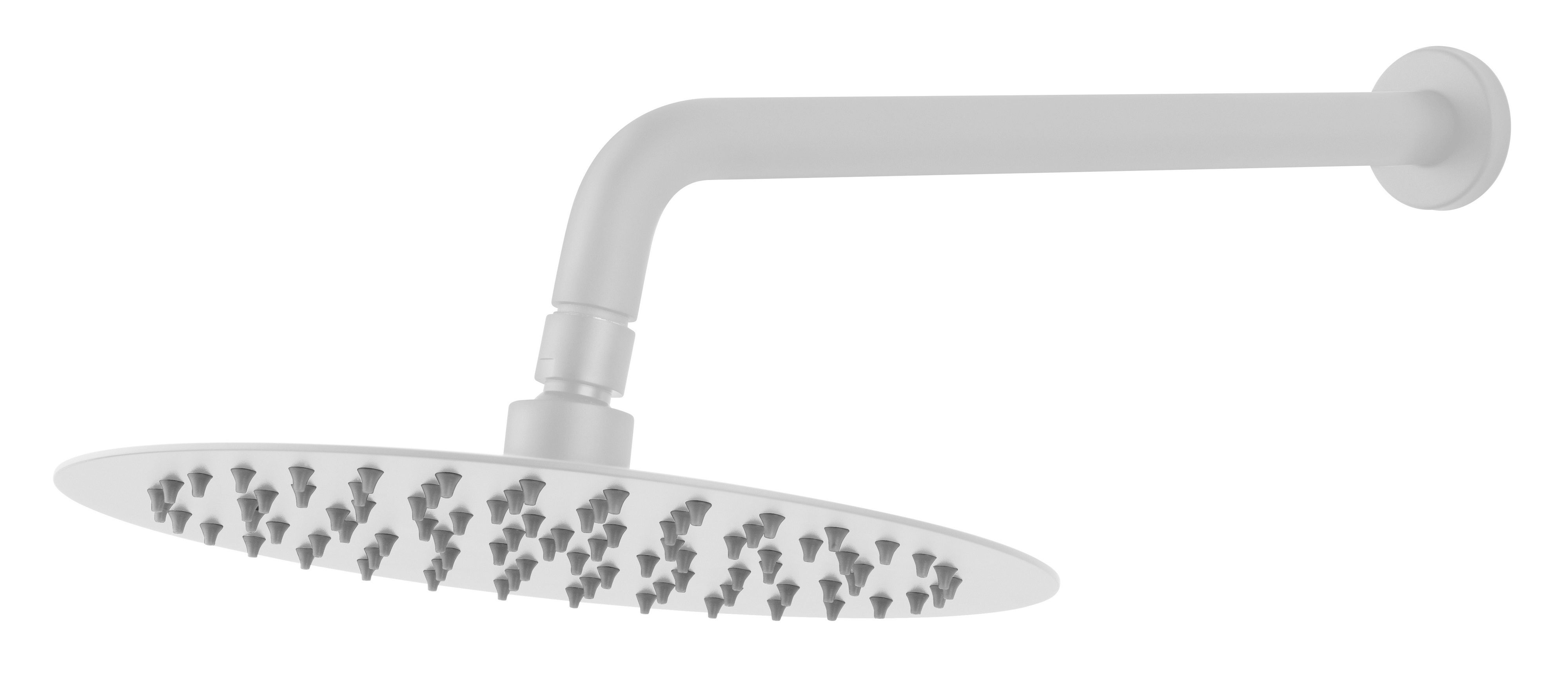 FDesign Inula deszczownica 25 cm okrągła z ramieniem ściennym biały mat FD8-513-33