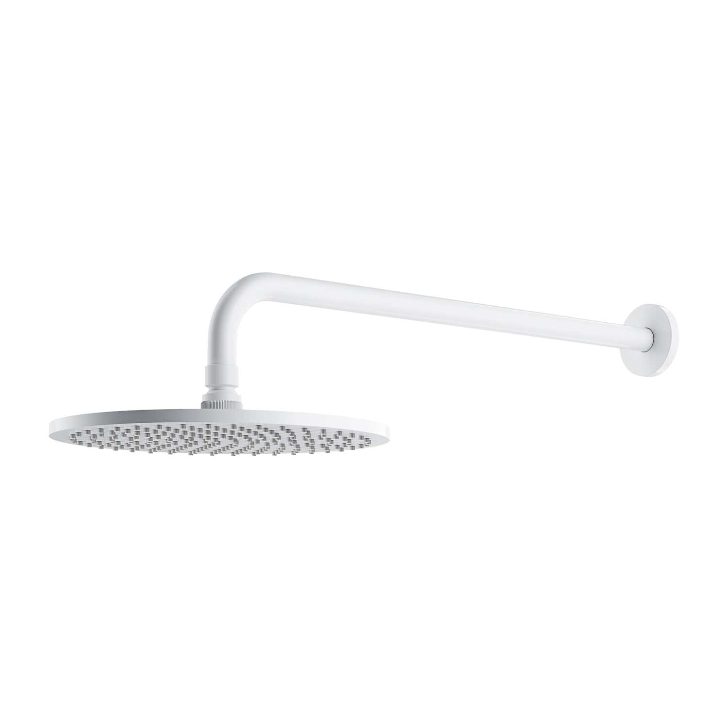 Omnires SlimLine deszczownica z ramieniem 25,4x25,4 cm okrągła biała WGSET1WM