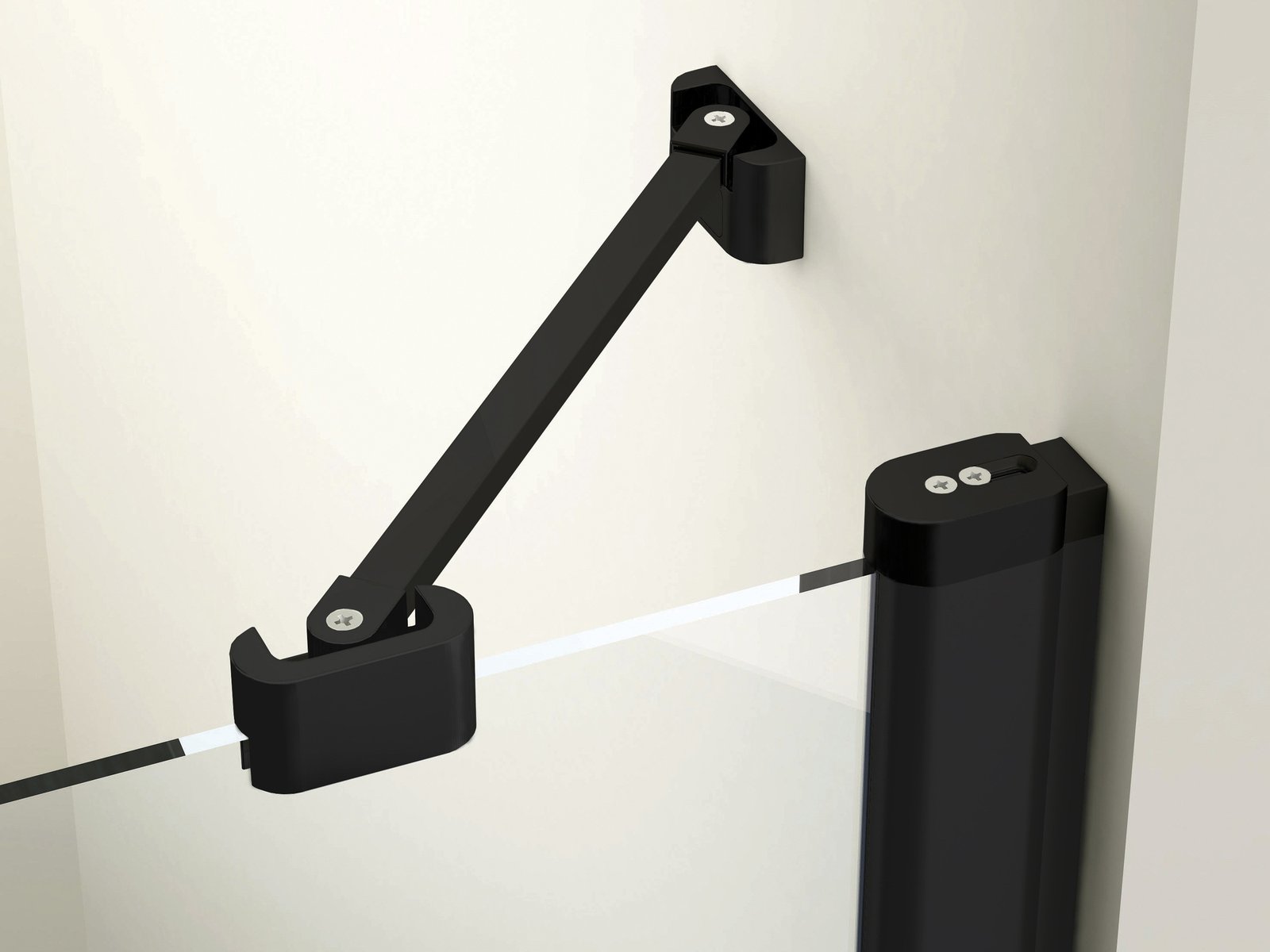 Ravak Chrome CRV2-100 drzwi prysznicowe 100 cm częściowe 1/2 czarna/szkło przezroczyste 1QVA0300Z1