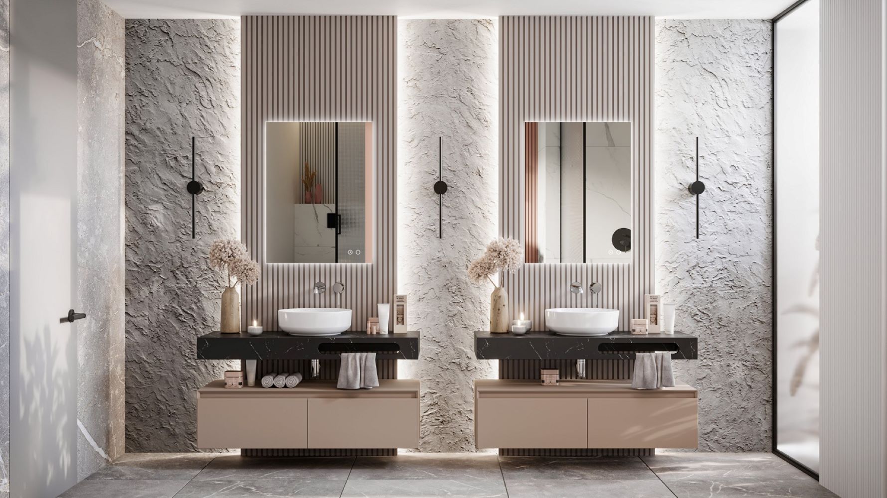 Elita Square lustro 60x80 cm prostokątne z oświetleniem z matą grzewczą RE069527000010