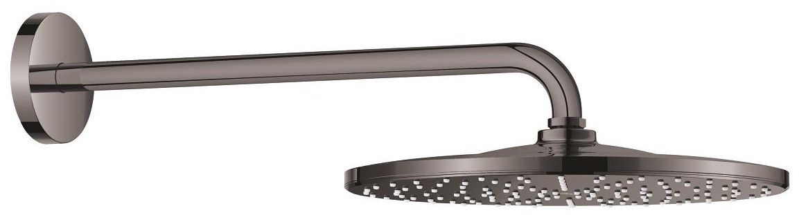 Grohe Rainshower deszczownica z ramieniem 31x31 cm okrągła Poleret Hard Graphite 26558A00