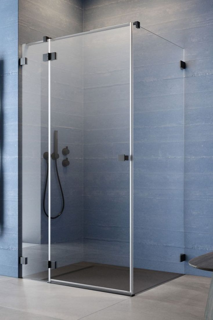 Radaway Essenza Pro Black KDJ drzwi prysznicowe 90 cm lewe czarny mat/szkło przezroczyste 10097090-54-01L