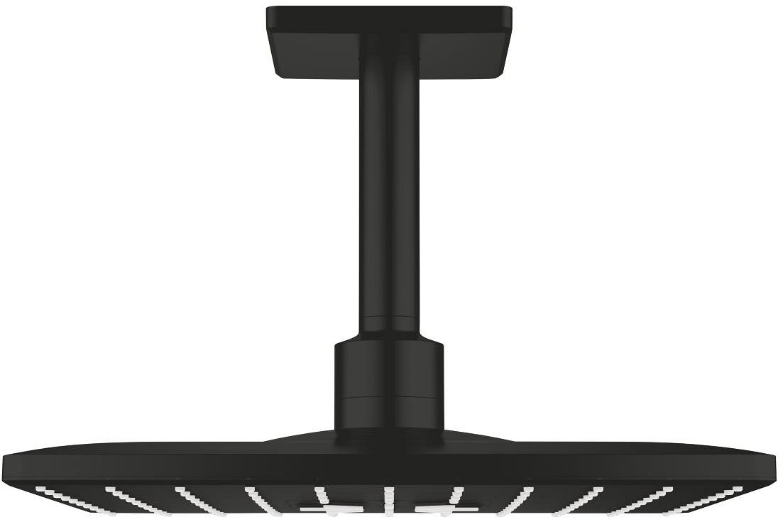 Grohe Rainshower SmartActive 130 deszczownica z ramieniem 31x31 cm kwadratowa czarna 264812430