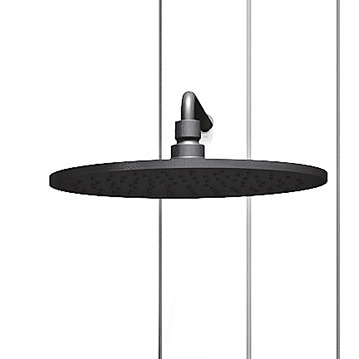 Kludi A-QA deszczownica 25 cm okrągła czarny mat/chrom 6432587-00 - Wysyłka w 24h