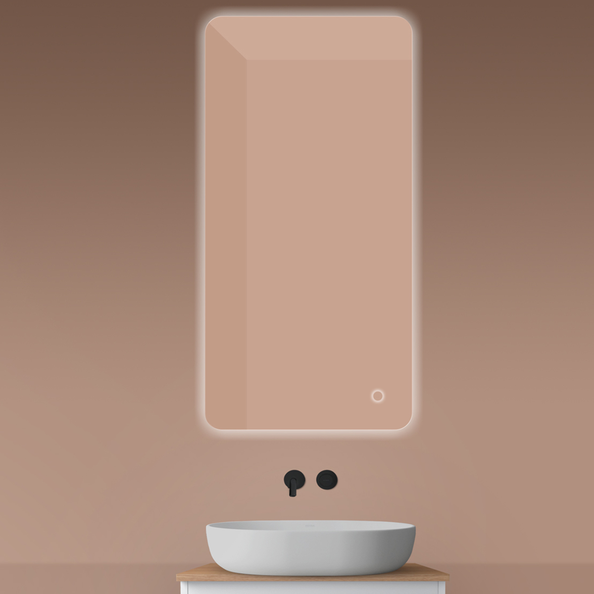 Oltens Nordlis lustro 60x120 cm prostokątne z oświetleniem od tyłu z matą grzewczą 64121000 - Wysyłka w 24h