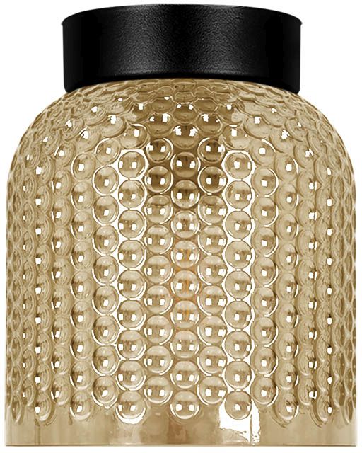 Kaja Capri lampa podsufitowa 1x15 W czarna-bursztynowa K-5622