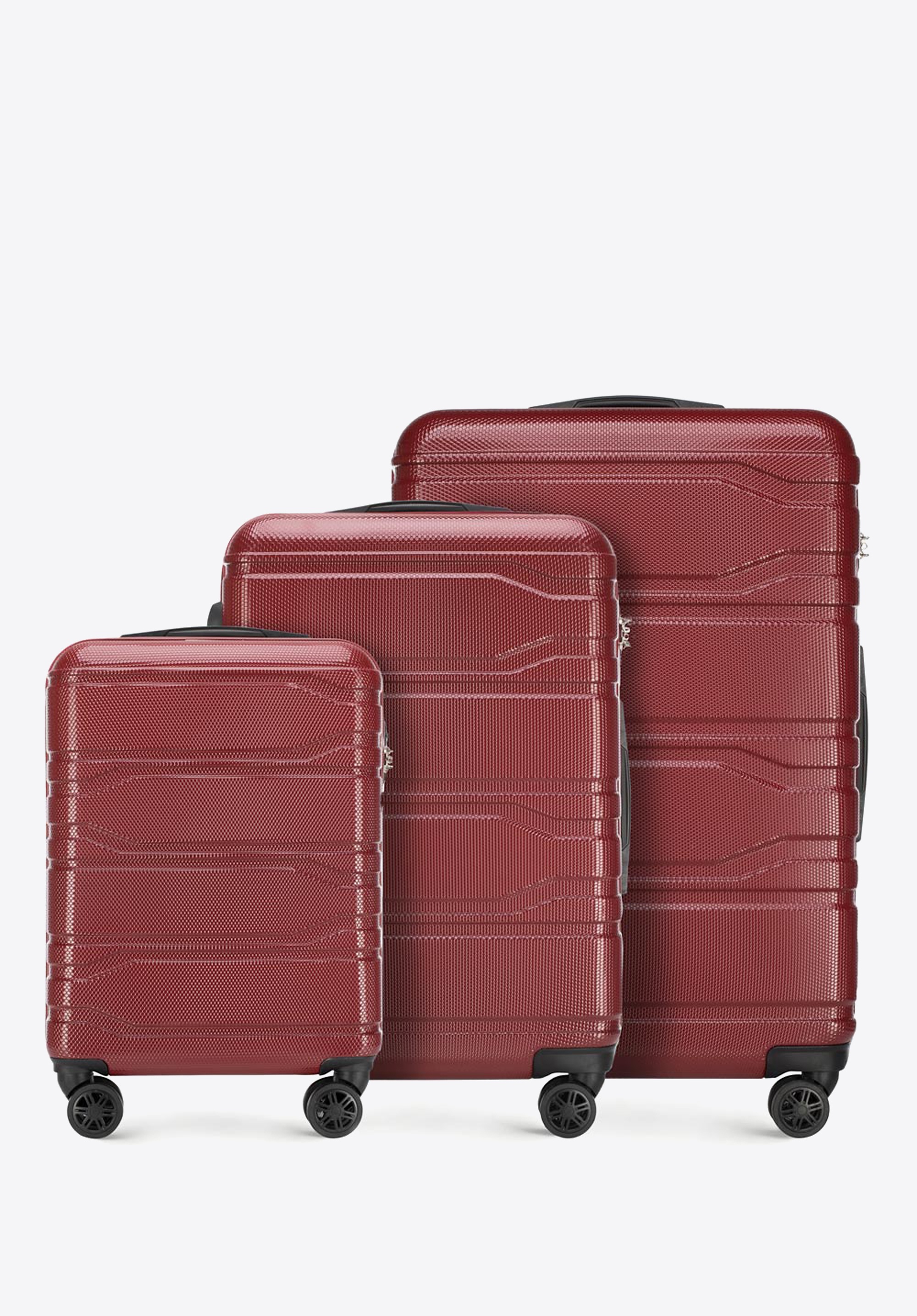 Zestaw walizek z polikarbonu tłoczonych