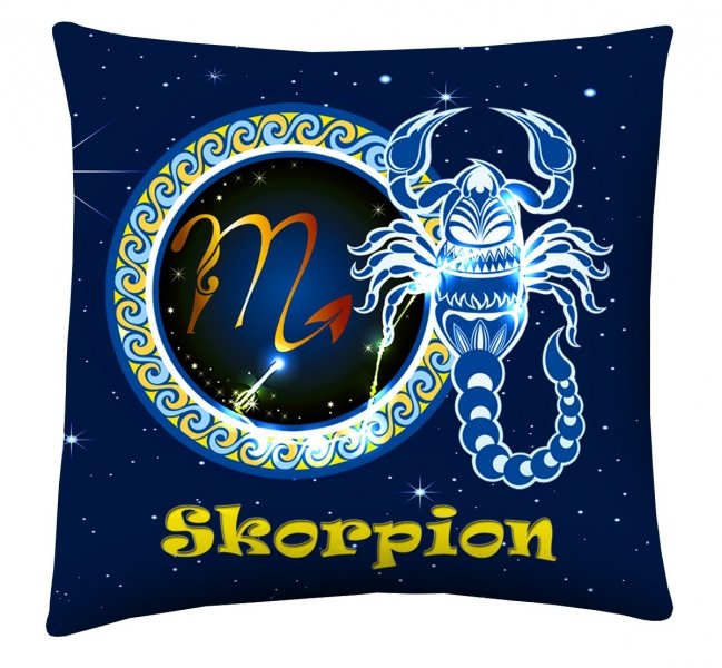 Poduszka z nadrukiem dwustronnym Znak Zodiaku 40x40 wz. Skorpion