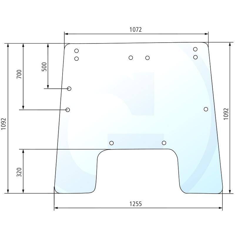 Szyba przednia John Deere 1850 2650 AL71287, L59466