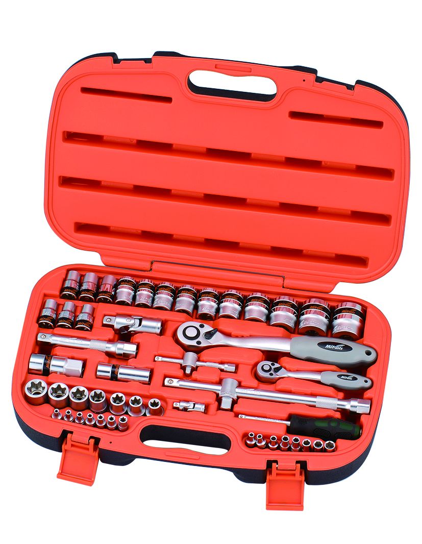 Zestaw kluczy z pokrętłem grzechotkowym 47 szt 22748