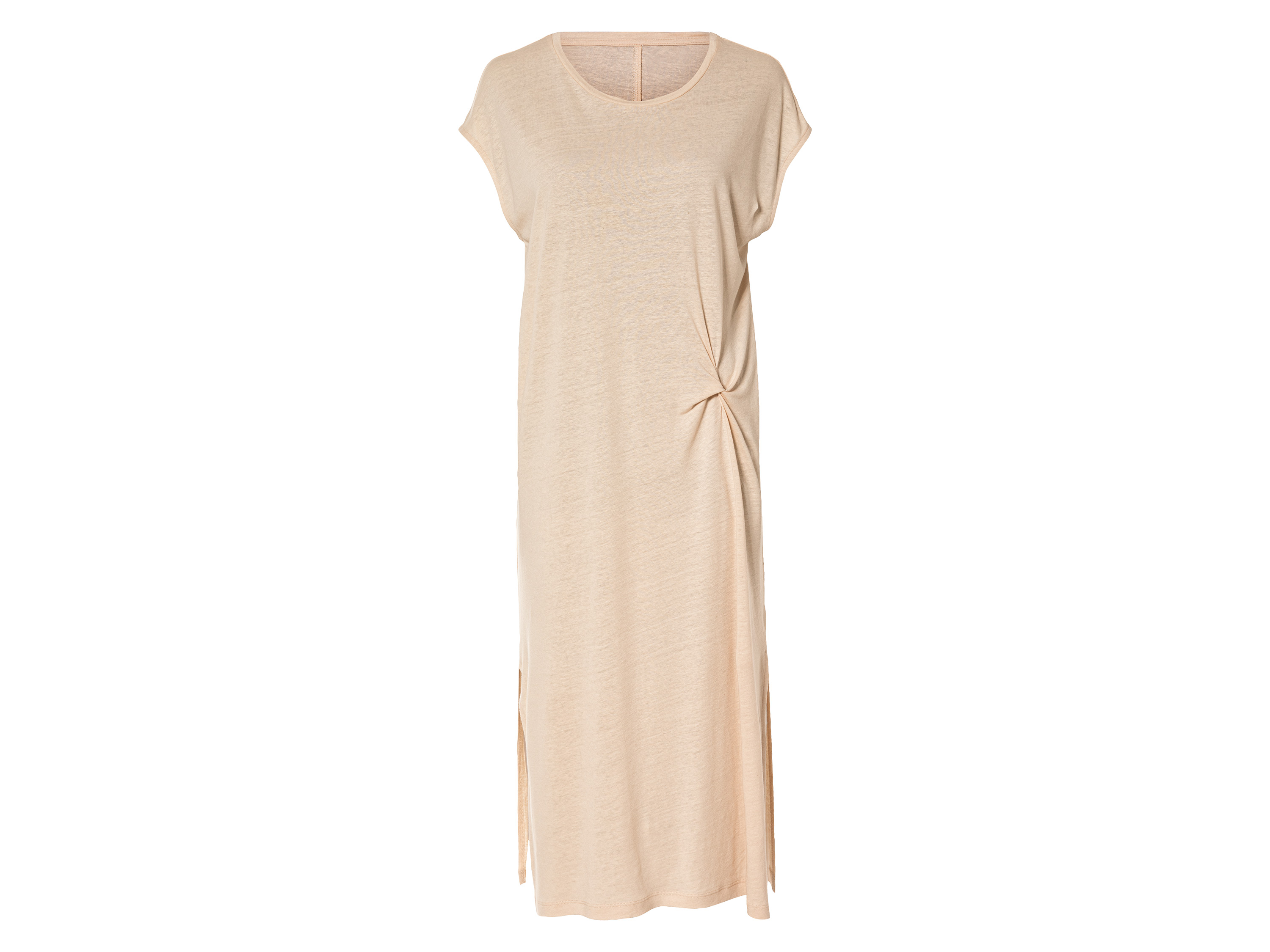 esmara Sukienka damska midi z wiskozą L 44/46, Beżowy