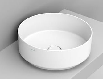 Darmowa Dostawa - Umywalka 44x44 cm okrągła nablatowa biała Ceramica Dolomite Noemi D310541