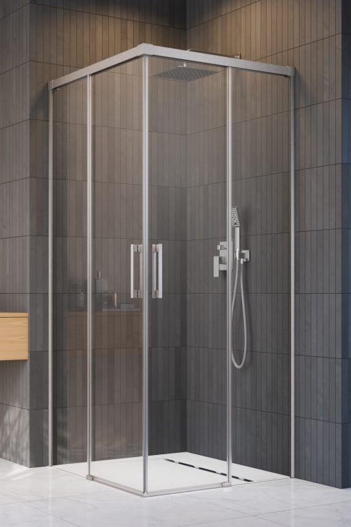 Darmowa Dostawa - Drzwi prysznicowe 100 cm rozsuwane nikiel szczotkowany/szkło przezroczyste Radaway Idea Brushed Nickel KDD 3870629101R