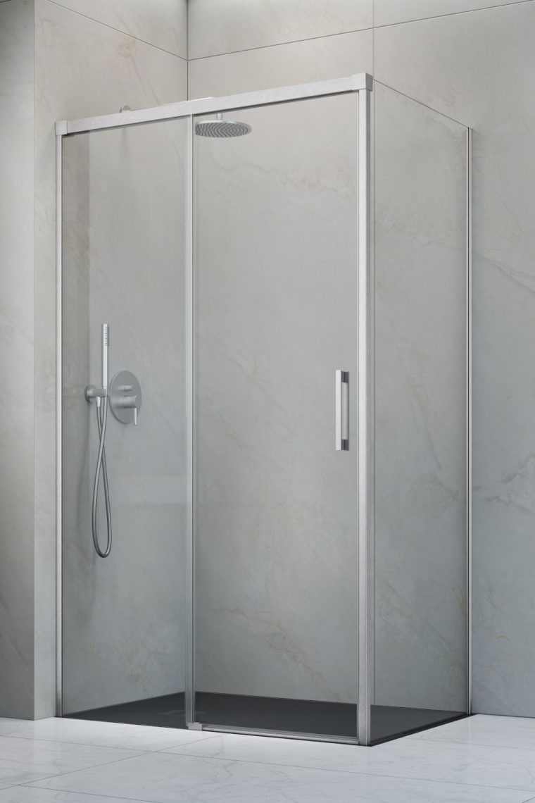 Darmowa Dostawa - Drzwi prysznicowe 110 cm rozsuwane nikiel szczotkowany/szkło przezroczyste Radaway Idea Brushed Nickel KDJ 3870419101L