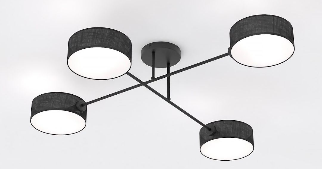 Darmowa Dostawa - Lampa podsufitowa 4x10 W czarna Emibig Maga 15684