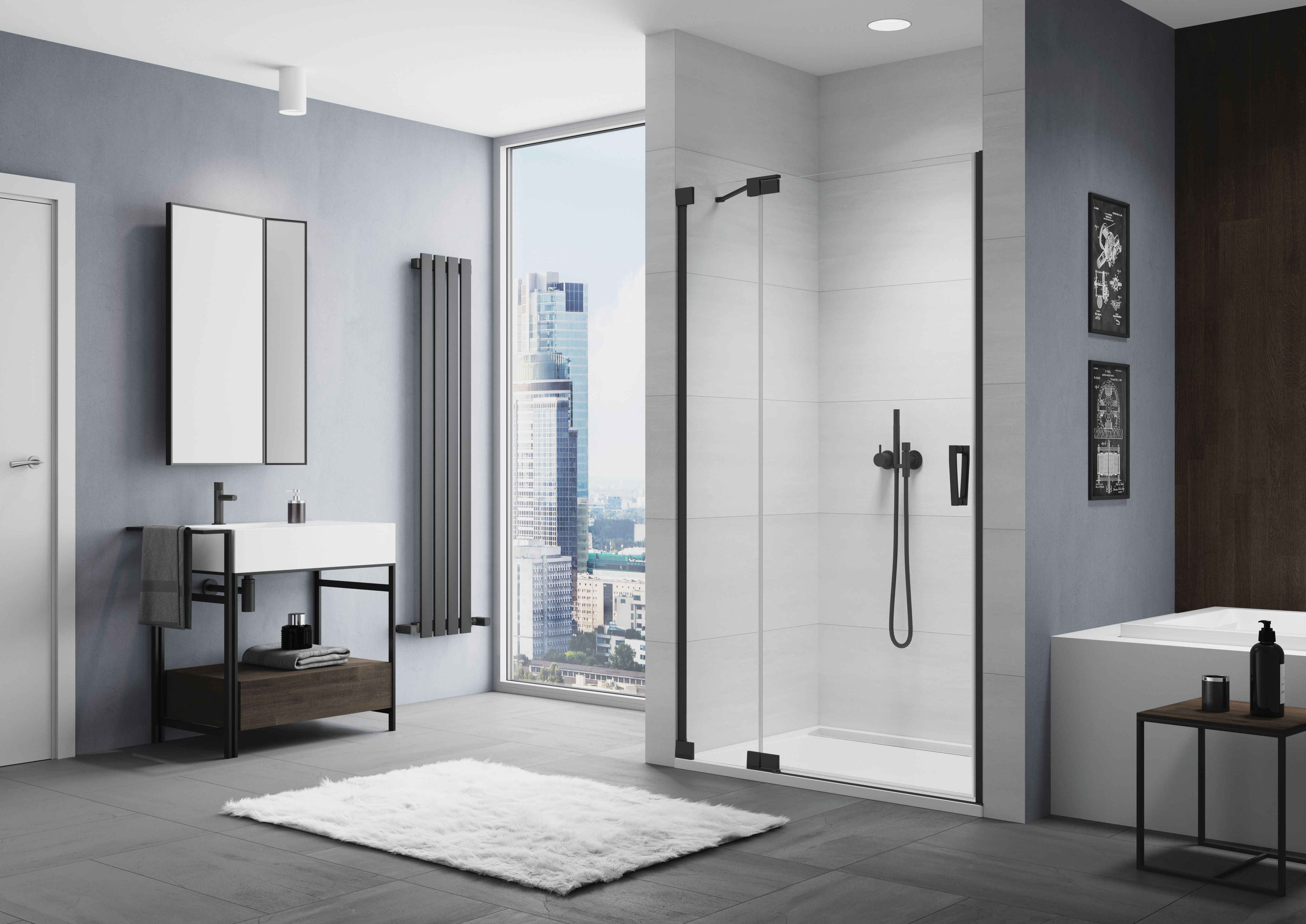 Darmowa Dostawa - Drzwi prysznicowe 100 cm uchylne inne Ronal Cadura CA13G1000607