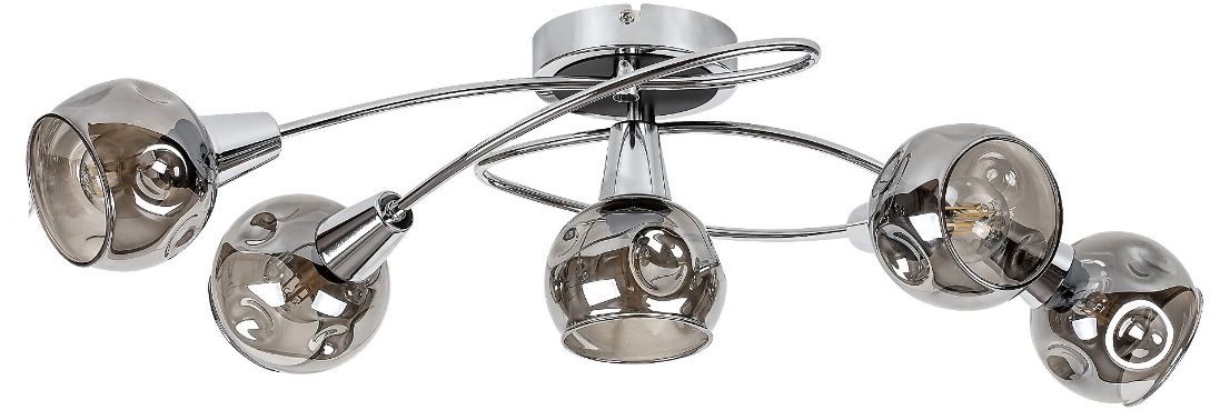Darmowa Dostawa - Lampa podsufitowa 5x40 W chrom-przydymiona Rabalux Tamara 5349