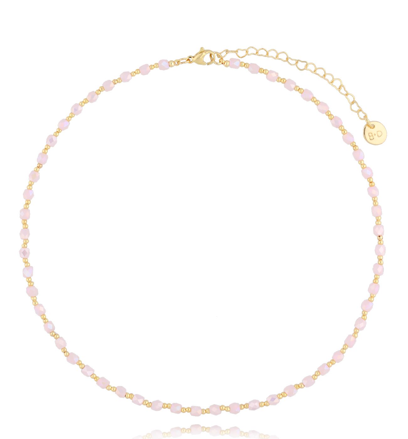 Naszyjnik z różowymi kryształkami Rigolade - By Dziubeka