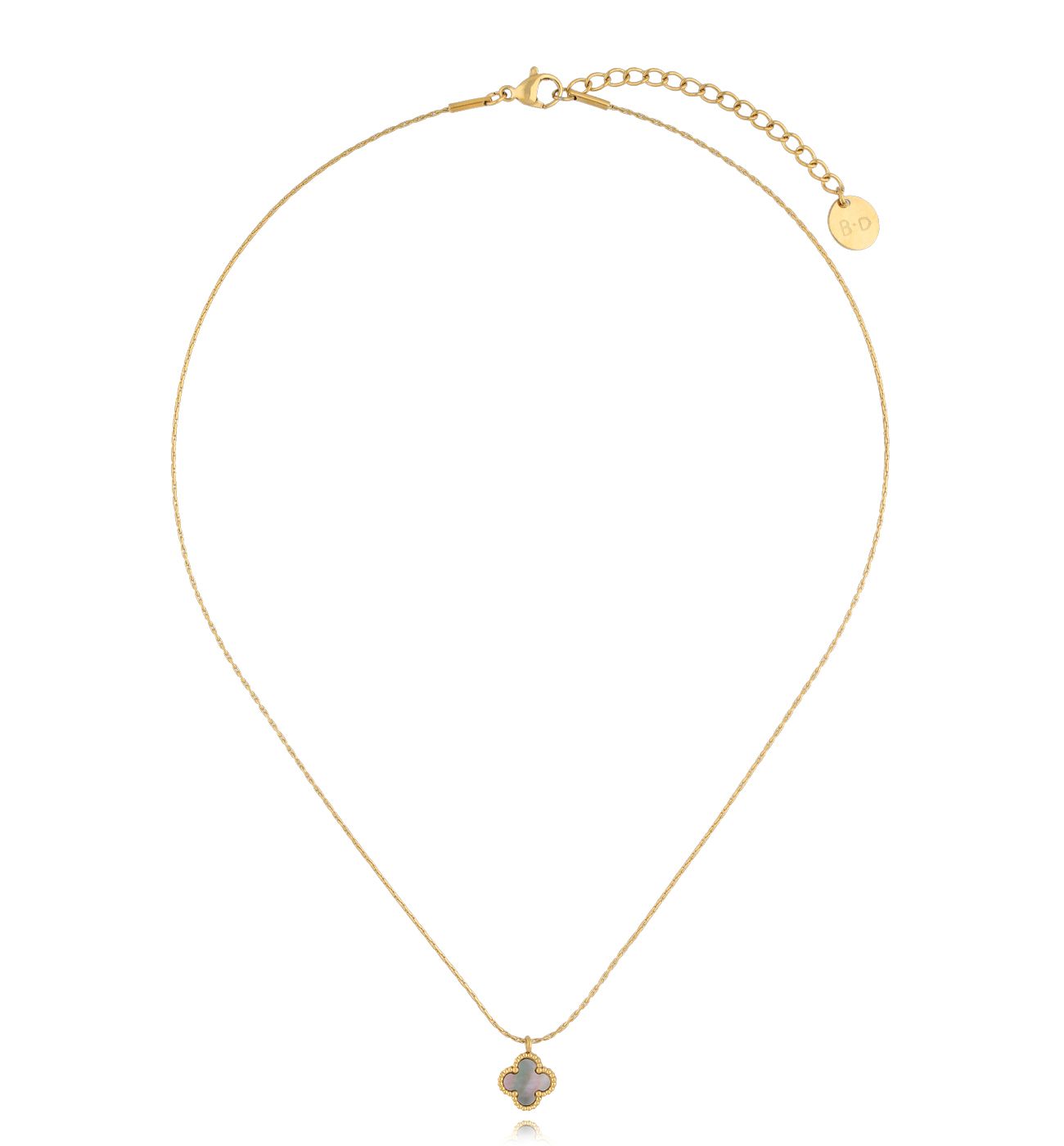 Naszyjnik z koniczynką z masą perłową Clovers NSY0319 - By Dziubeka