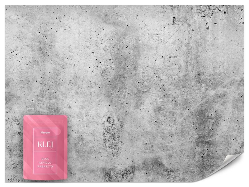 Fototapeta Muralo Szary Beton z Efektem 3D 200x140 cm 1szt.