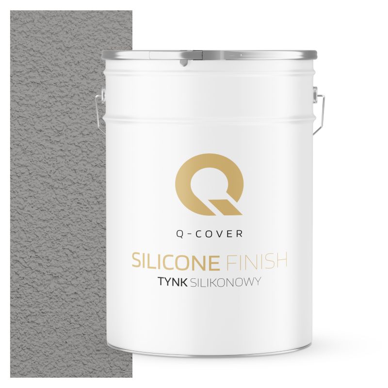 Tynk Silikonowy Elewacyjny Baranek 2.0mm Q-Cover Szary platynowy F264 25KG
