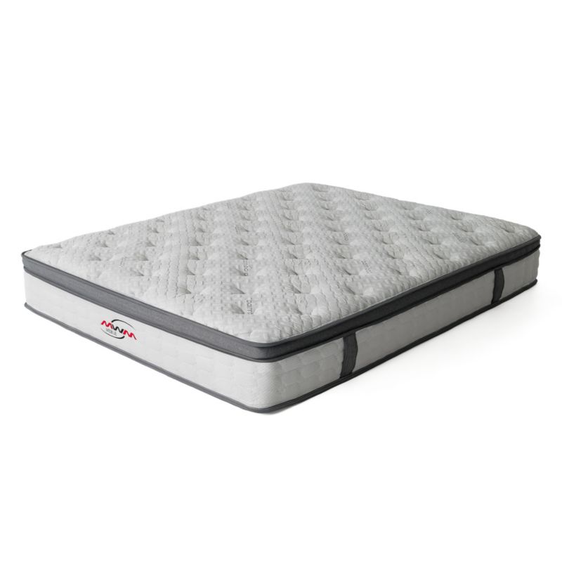 Materac kieszeniowy MebleMWM COMFORT 160x200x30 szyty, pokrowiec bambusowy, pianka memory z żelem, 1 szt.