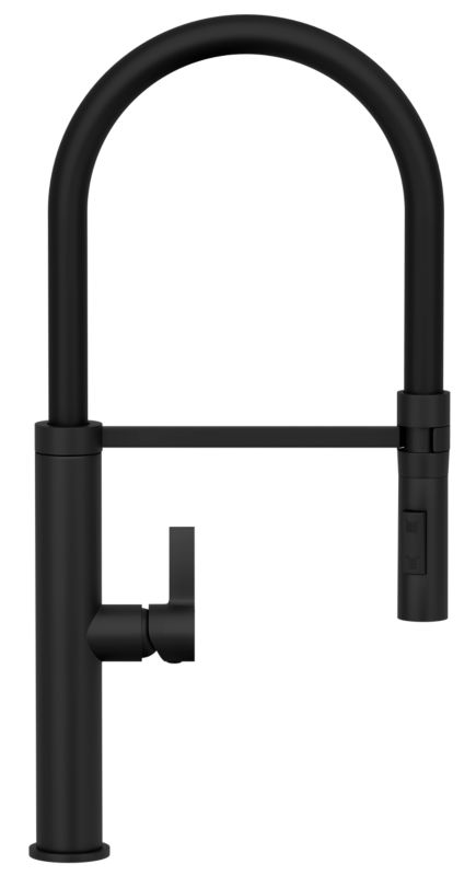 Bateria Czarna + Syfon Granitan Prostokątny Manualny Jednokomorowy Granitowy 1 szt.