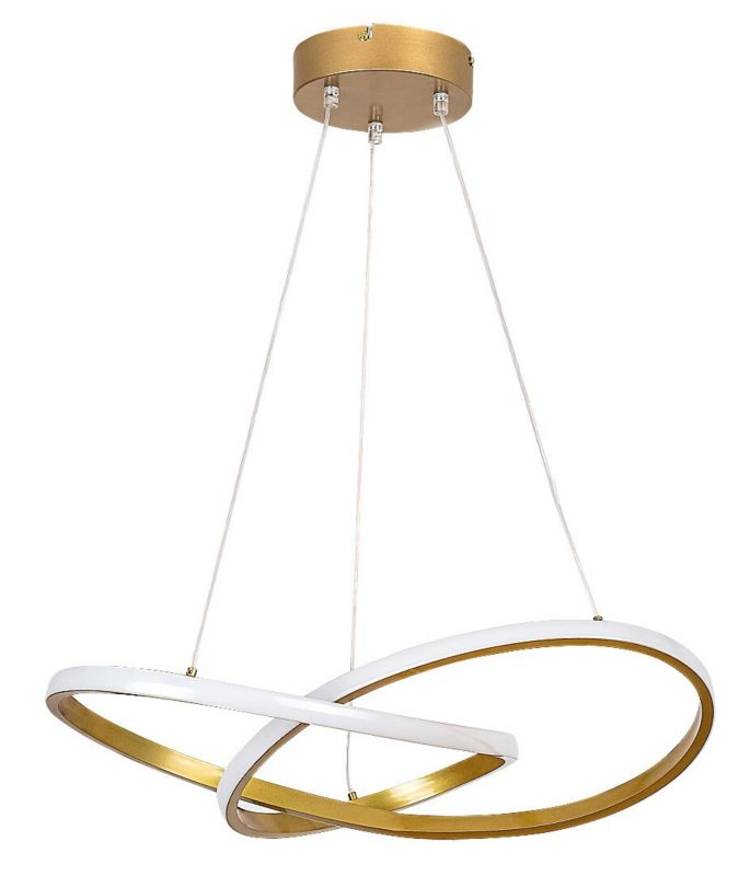 Lampa wisząca Rabalux Castiel 2159 złoto-biała nowoczesna wbudowany LED 36W 1 szt.
