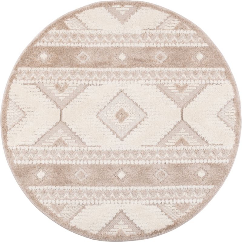 Dywan Multidecor Chiara 120 cm koło aztecki beż, 1 szt