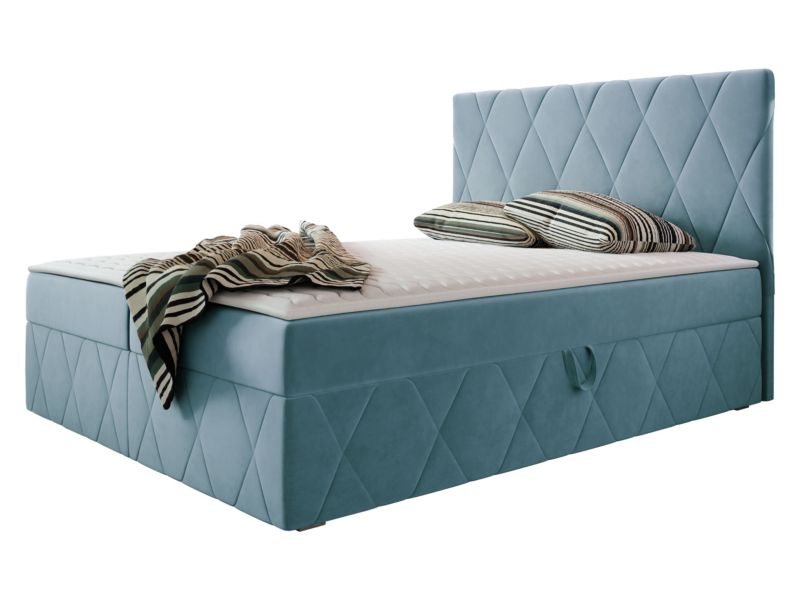 Łóżko kontynentalne MIRJAN 24 Simoti 140x200 błękitny 1 szt.