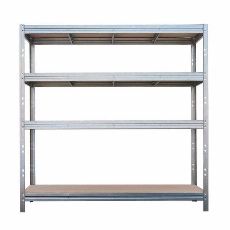 Regał metalowy AR Shelving Bullrack Rivet ocynkowany z 4 półkami z płyt wiórowych udźwig 600 kg na półkę 200x180x60 1 szt