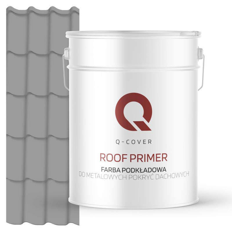 Farba Podkładowa do Metalowych Pokryć Dachowych Q-Cover Szary sygnałowy RAL7004 10L