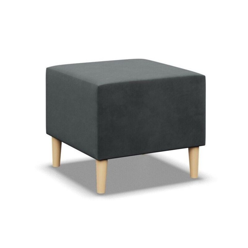 Pufa TYLETEGOTU podnóżek MILO velvet ciemny szary 1 szt
